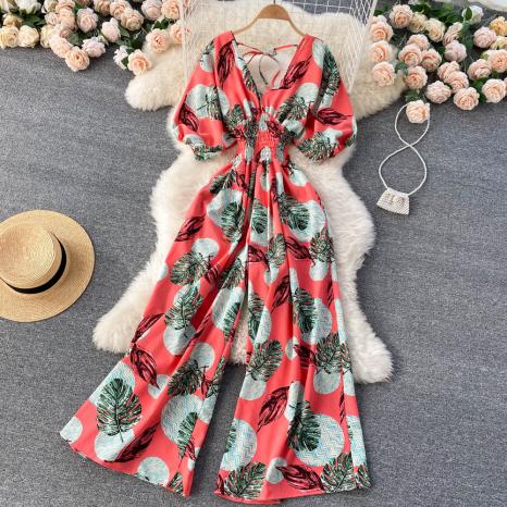 sd-18428 jumpsuit-watermelon red
